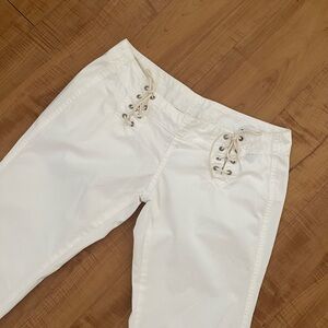 Brand New Vintage Diesel Low Rise White Cotton Pants